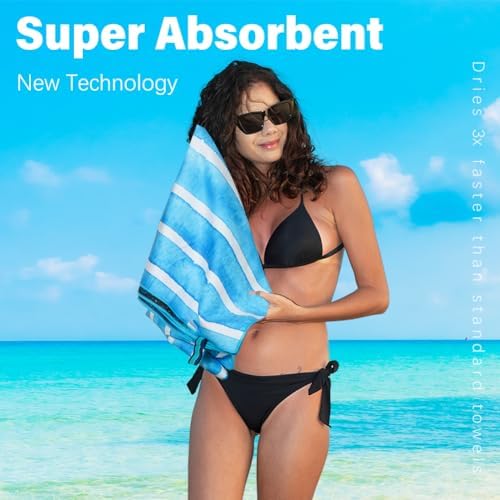 Widdonen Microfiber Beach Towel, Compact 4 Pack-71x32 Inch - Image 6