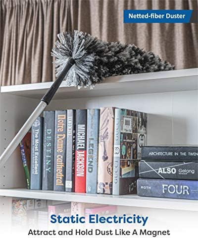 Feather Duster Kit with 5.6ft Extension Pole, 4 Dusting Brush - Image 4