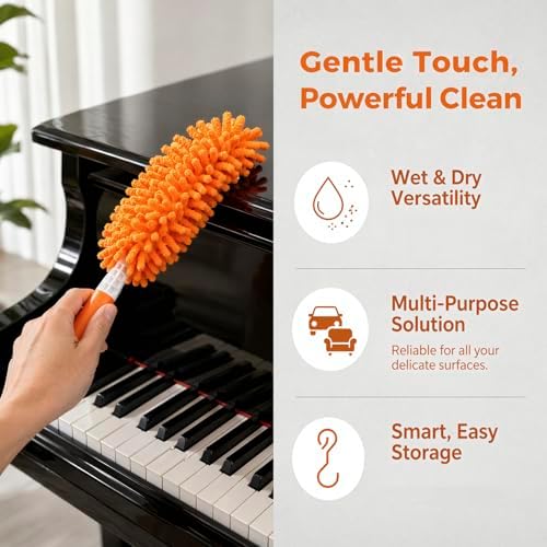 Microfiber Duster for Cleaning, Washable Duster, Car Duster Interior, Feather - Image 4