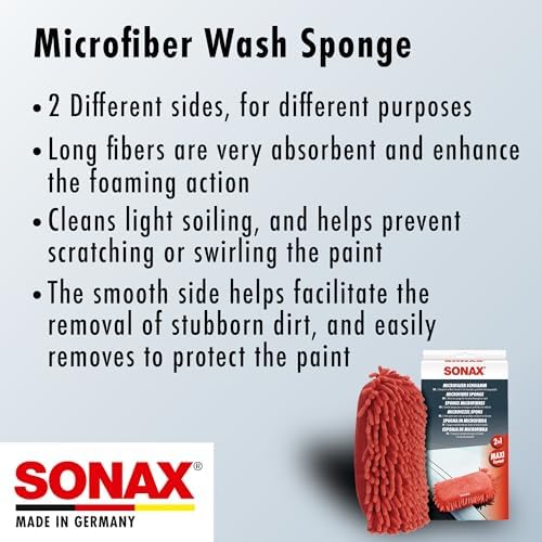 SONAX Microfiber Wash Sponge – Scratch-Free Car Wash Sponge, Ultra-Soft - Image 5