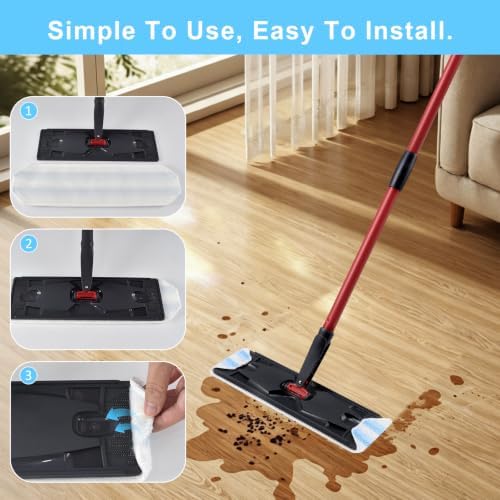 8 Pack Microfiber Mop Pads Refills - Image 6