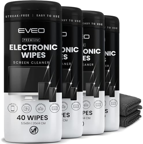 Electronic Wipes Streak-Free Screen Cleaner, TV Screen Cleaner by EVEO