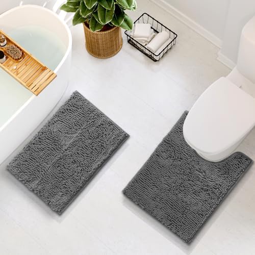 Hearth & Harbor Bathroom Rugs, Chenille Bath Mat - Image 4