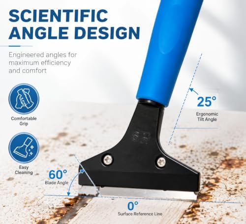 Adjustable Long Handle Floor Scraper 8-67 Inch, Heavy Duty - Image 3