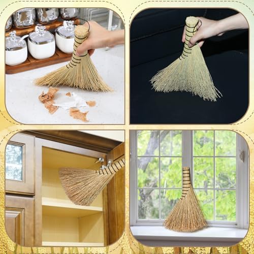 Suclain 2 Pack Corn Whisk Brooms, 12 Inch Small Hand Brooms - Image 7
