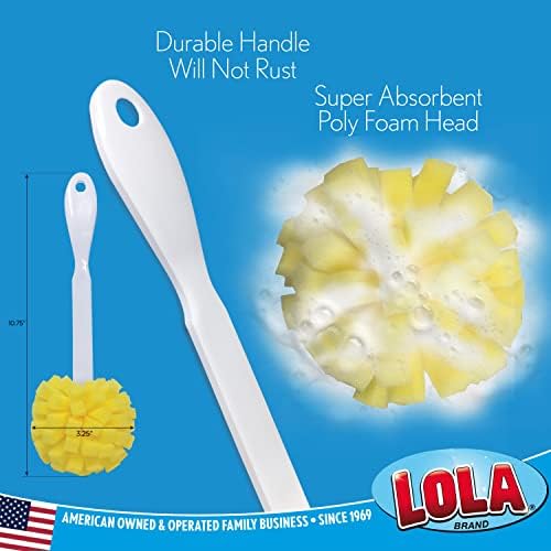 LOLA The Original Flower Shaped Kitchen Foam Sponge Bottle Brush, 144 Pack - Image 3
