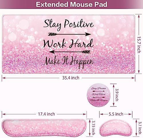 Mousepad Pink, Mouse Pad with Wrist Rest - Image 6