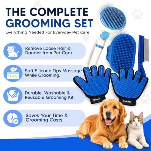 NVNAN 5-Piece Dog Grooming Brush Set - Image 6