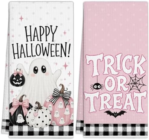 Cute Ghost Halloween Kitchen Towels Set of 2 by Unknown