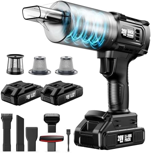 Car Vacuum Cordless, 35000PA Strong Suction Handheld Vacuum by CarVacuum