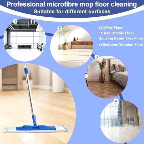 17" Microfiber Mop for Hardwood Floor Cleaning, Mops - Image 4