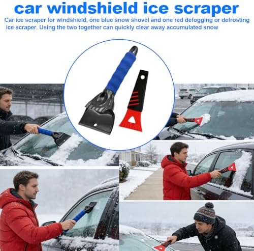 Small Ice Scraper for Cars SUVs Trucks, Non-Scratch Ice Scrapers for - Image 2