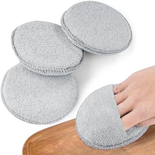 NiHome 5 Inch Wood Conditioner Cutting Board Wax Oil Applicator Pads 4 Pack by NiHome