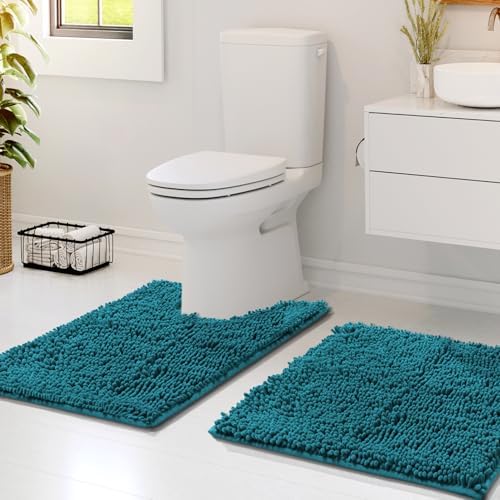 Hearth & Harbor Bathroom Rugs, Chenille Bath Mat - Image 2