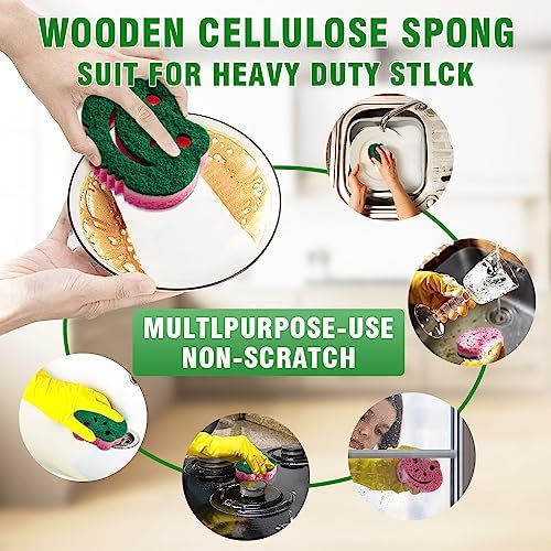 12 Pack Scrub Sponge, Bulk Sponges, Dual-Sided Multi-Functional Premium - Image 4
