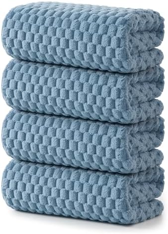 REDKISS 4 Pack Blue Microfiber Bath Towels by REDKISSOnline