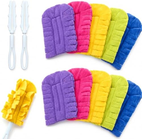 10 Pack Duster Refills with 2 Dusting Wands Reusable Pads by Bestseller