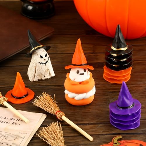 30 Pcs Mini Witch Hats with Mini Brooms - Image 4