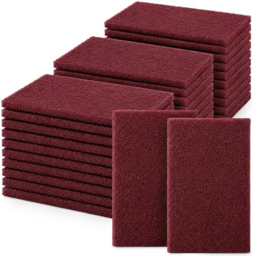 Jucoan 30 Pack Maroon Scuff Pads 6" x 9" by Jucoan