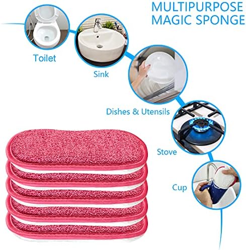 Reusable Sponges for Dishes, Kitchen Sponge for Washing Dishes Pack 5/10 - Image 4