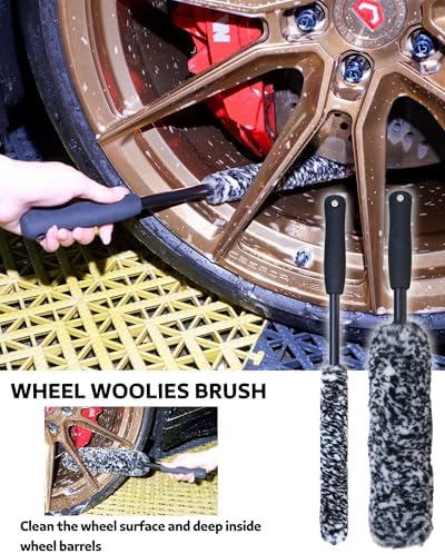 oesee PRO Choice 4 Pack Wheel Cleaning Brush Kit - Image 3