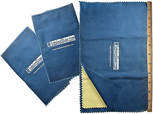 3-Pack Polishing Cloth for Silver, Brass & Most Other Metals, 11x14 Largest Size by SabrinaSilver