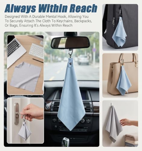 6 Pack Glasses Cleaning Cloth, Eye Glass Cloth Microfiber Reusable - Image 7
