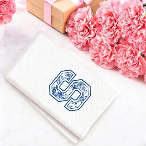 Chinoiserie Initial Kitchen Towels, Personalized Kitchen Towels, Personalized - Image 4