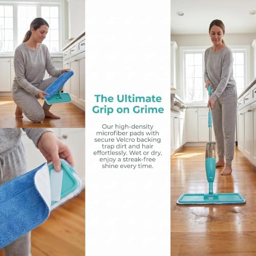 12Pack Microfiber Mop Pads, Reusable and Washable Spray Mop Pads - Image 5