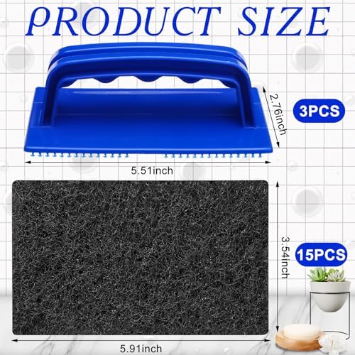 Maxdot 18 Pcs Sponges with Handle Scrub Pad - Image 2