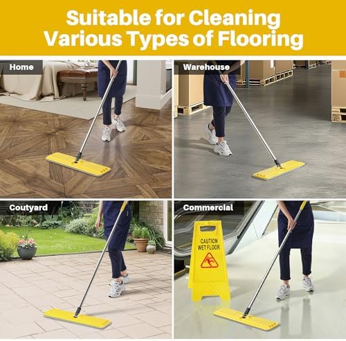 JOYMOOP 17.7-Inch Microfiber Mop Replacement Pads, Washable Reusable Grey & - Image 7
