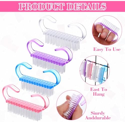 200 Pcs Handle Grip Nail Brush Bulk Nail Scrub Brush - Image 4