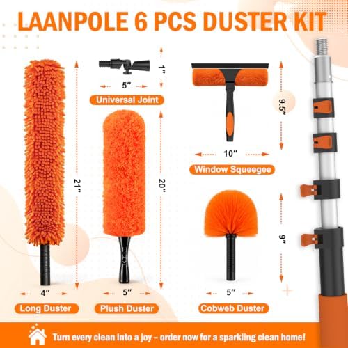LAANPOLE 36FT High Reach Duster Cleaning Kit - Image 3