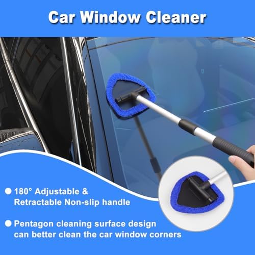 Windshield Cleaner Tool, Car Interior Detailing Cleaning Brush Kit - Image 2