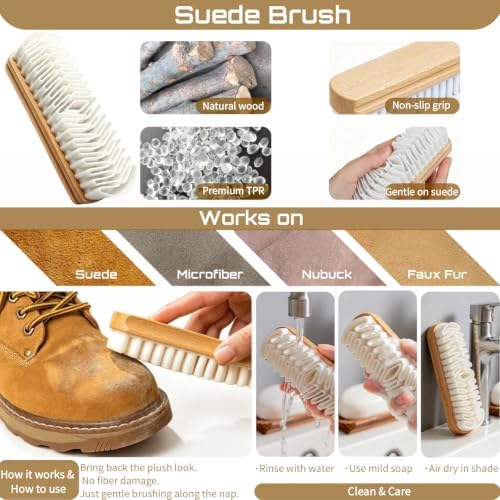 4Pcs Suede Brush and Eraser Set - Image 3