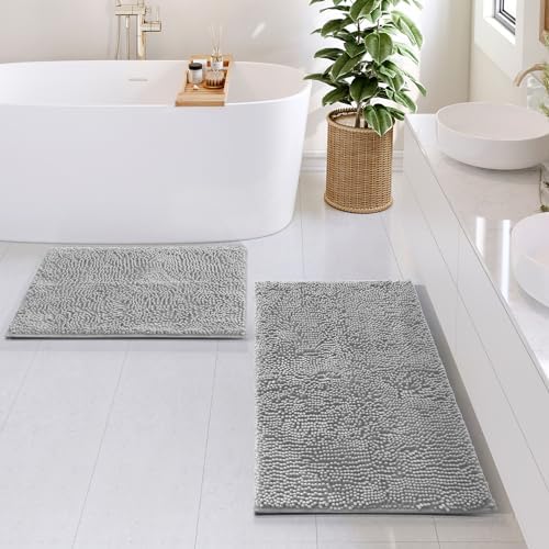 Hearth & Harbor Bathroom Rugs, Chenille Bath Mat - Image 2