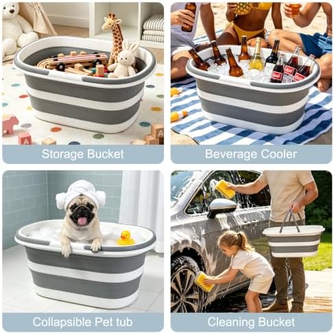 Goderewild 35L Collapsible Laundry Basket, Foldable Mop Bucket - Image 6