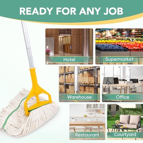 6 Pack Commercial Mop Head Replacement – Heavy Duty Mop Head - Image 7