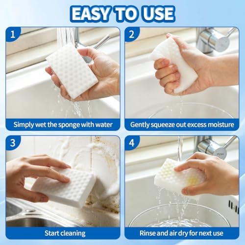 Creatyi 80 PCS Magic Eraser Sponges 2X Density Stronger Magic Cleaning Sponge - Image 4
