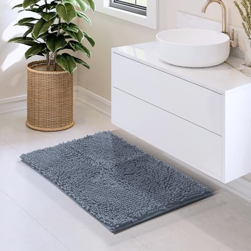 Hearth & Harbor Bathroom Rugs, Chenille Bath Mat - Image 2