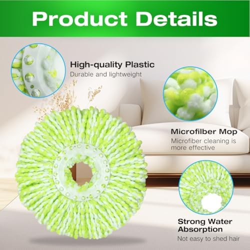 3 Pack Mop Head Replacement Compatible - Image 4