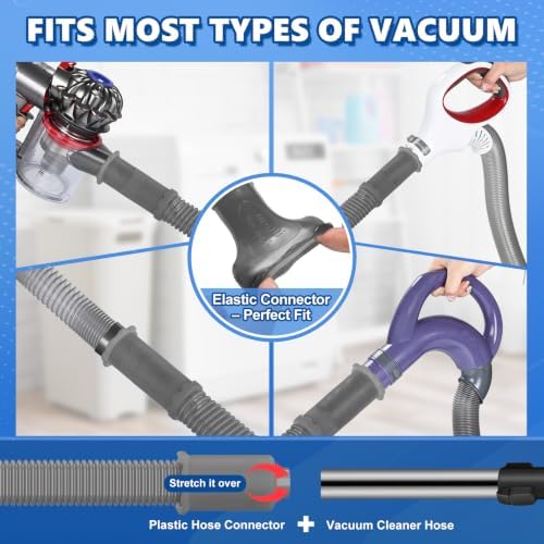 Sealegend 5Pack Dryer Vent Cleaner Kit Vacuum Hose Attachment & Brush Gray - Image 4