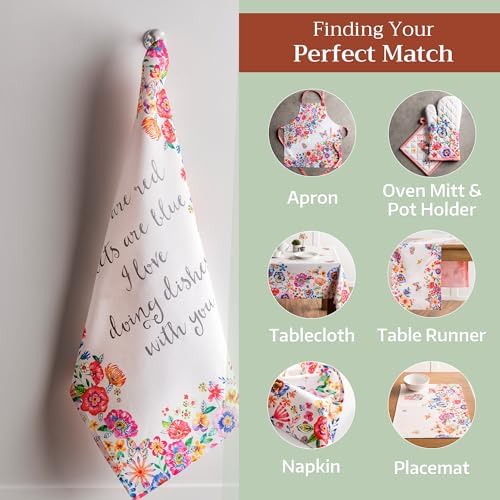 Maison d' Hermine Kitchen Towels Set of 3 Reusable 100% Cotton 27.50" x 20" - Image 6
