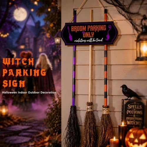 Halloween Broom Parking Sign - Image 2