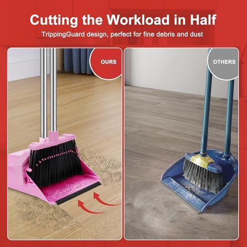 Tiumso Broom with Dustpan Combo Set, Brooms and Dust Pan with Handle, Brooms - Image 5