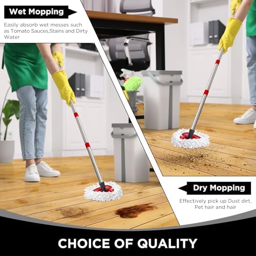 Baderke 3 Pack Chenille Duster Replacement Mop Heads Refills - Image 4