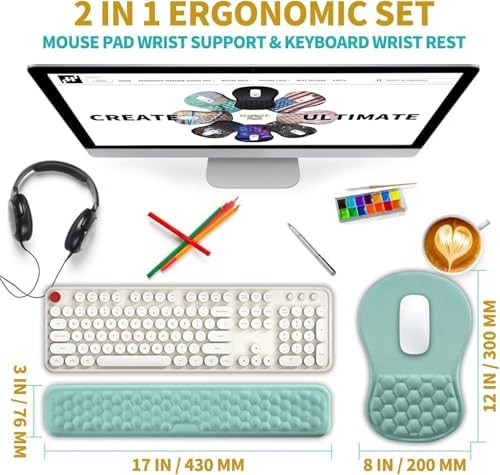 Hokafenle 2 in 1 Ergonomic Mouse Pad Wrist Support & Wrist Rest - Image 2