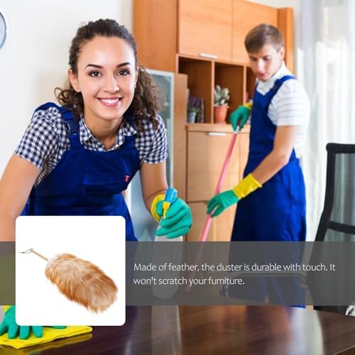 Household Wool Duster with Wooden Handle, Soft Static-Free Dusting Tool - Image 4