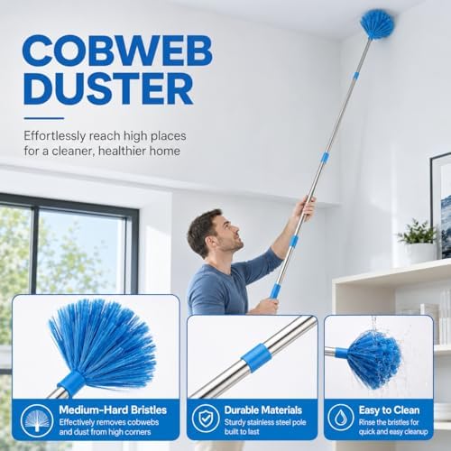 Ceiling Fan Cleaner Duster Kit 72 Inch Ceiling Fan Duster Extension Pole - Image 6