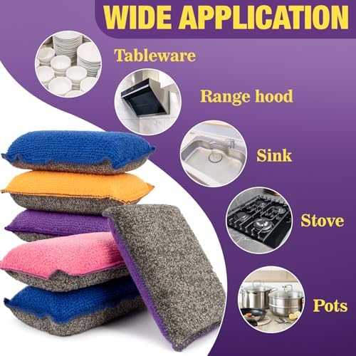 MAQIHAN 8 Pack Microfiber Dish Scrubbers - Image 6